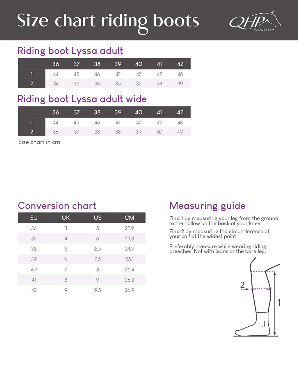 Botas de equitación QHP Lyssa Adult para equitación - vista 4