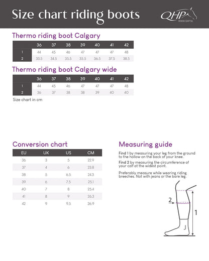 Botas de equitación térmicas Calgary Adult QHP para invierno - vista 17