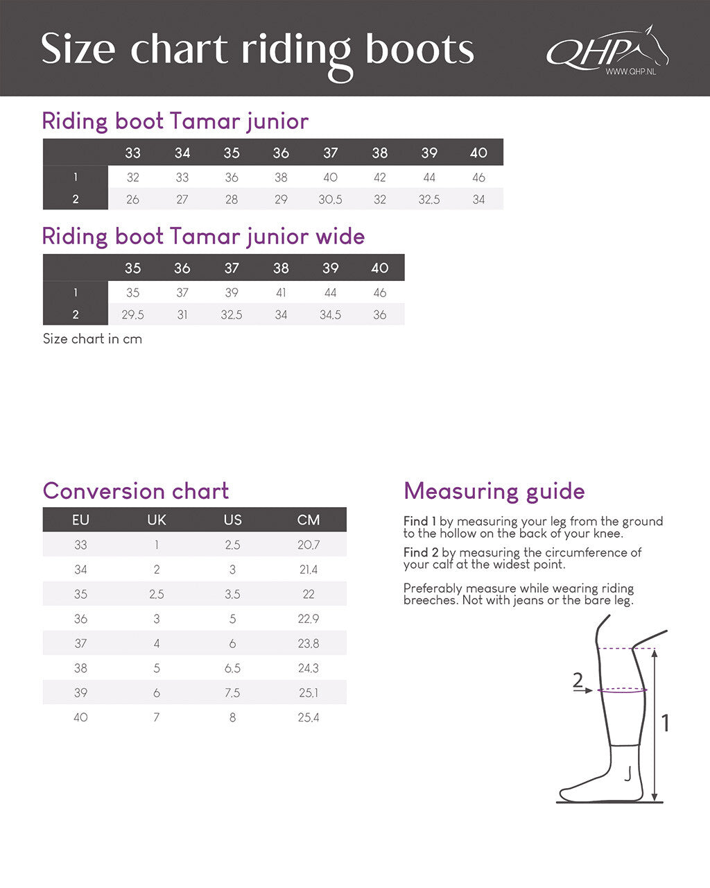 Botas de equitación QHP infantiles Tamar Junior para equitación - vista 7