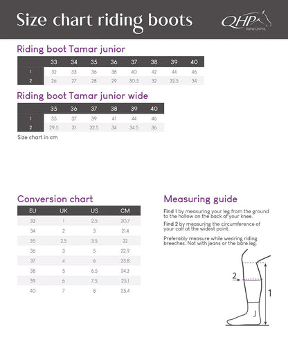 Botas de equitación QHP infantiles Tamar Junior wide para equitación - vista 8