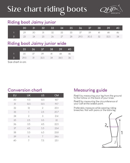 Botas de equitación QHP infantiles Jaimy Junior wide para equitación - vista 5