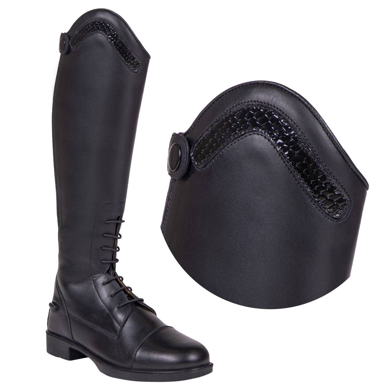 Botas de equitación QHP Exchangeable parte superior Jaimy croco para equitación - vista 3