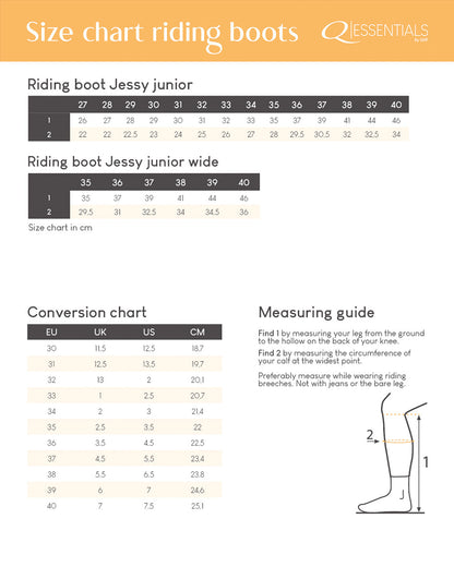 Botas de equitación QHP infantiles Jessy Junior wide para equitación - vista 3