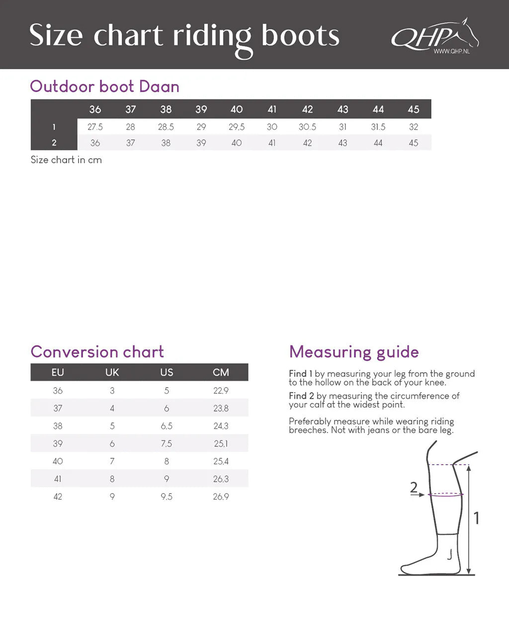 Botas de equitación QHP outdoor Outdoor boot Rylin para equitación - vista 12