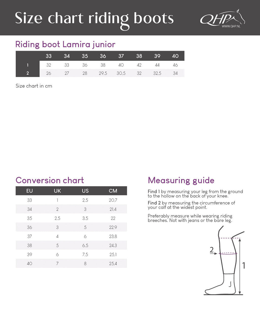Botas de equitación QHP infantiles Lamira Junior para equitación - vista 7