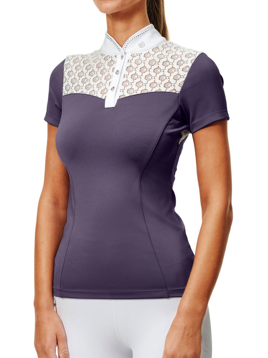Camisetas Equestrian Stockholm Crystal Champion Competition Top Dark para equitación