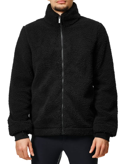 Teddy Fleece Jacket Men Equestrian Stockholm Teddy Fleece Jacket Men Black vista principal