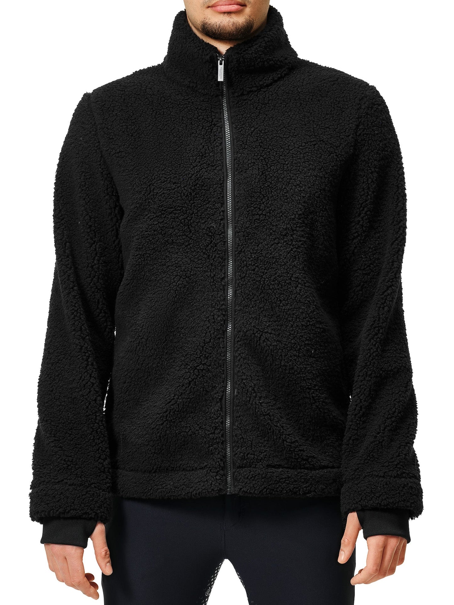 Teddy Fleece Jacket Men Equestrian Stockholm Teddy Fleece Jacket Men Black detalle 3