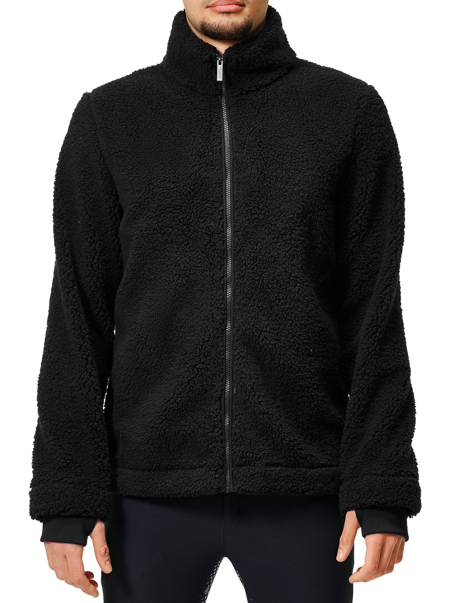 Teddy Fleece Jacket Men Equestrian Stockholm Teddy Fleece Jacket Men Black detalle 3