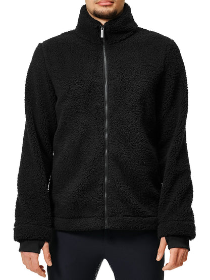 Teddy Fleece Jacket Men Equestrian Stockholm Teddy Fleece Jacket Men Black detalle 3