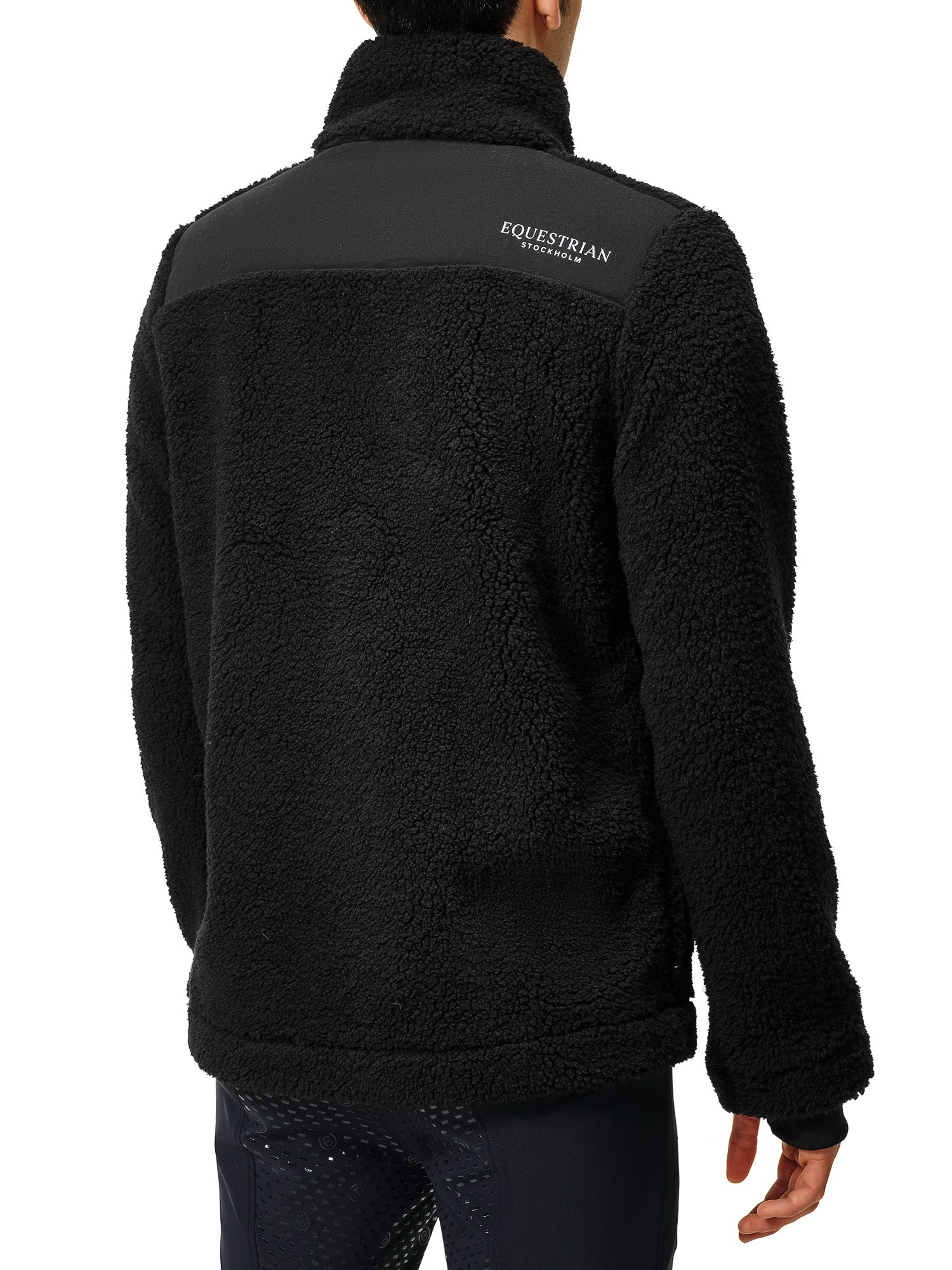 Teddy Fleece Jacket Men Equestrian Stockholm Teddy Fleece Jacket Men Black detalle 2