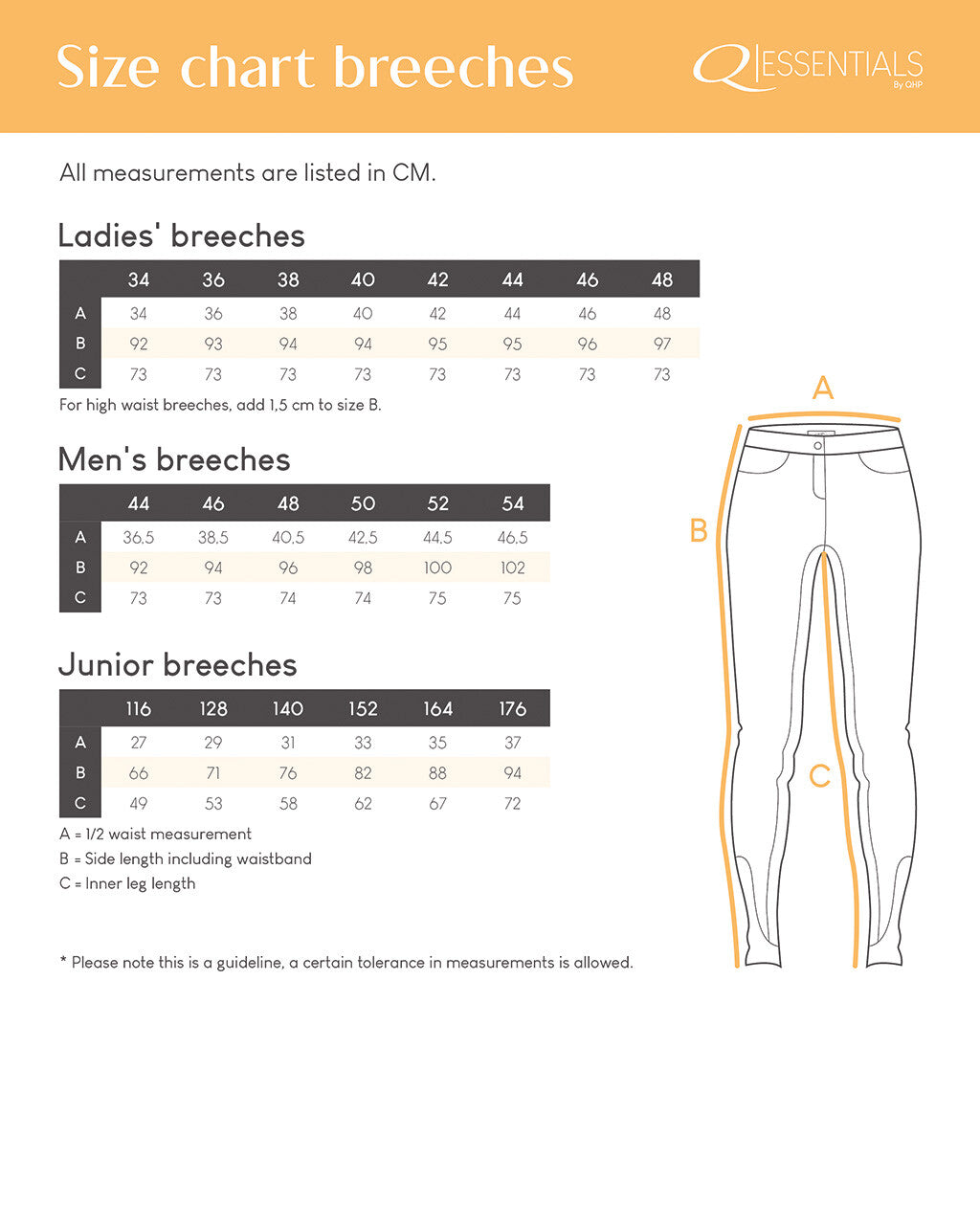 Pantalones Pantalón Breeches Adult QHP para equitación