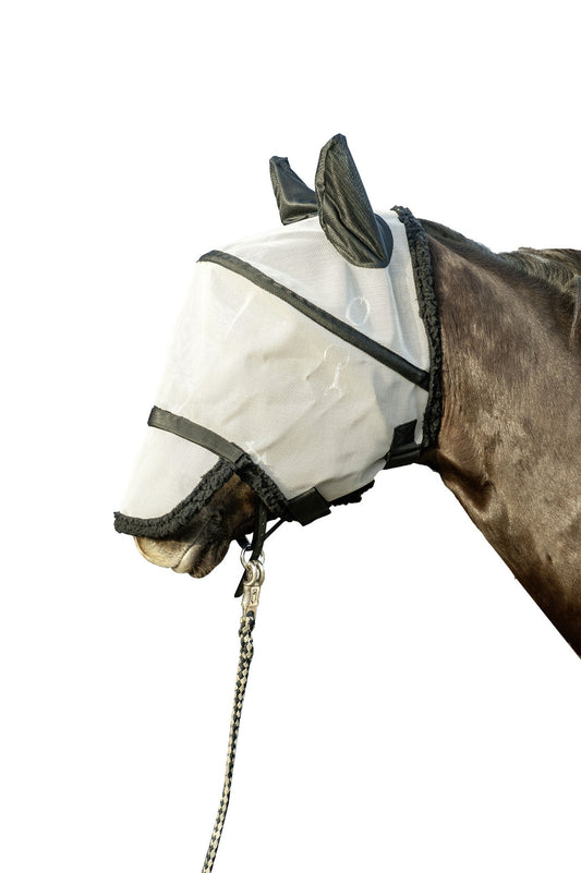 Máscara antimoscas HKM máscara antimoscas con Nostril Protection & Velcro para equitación