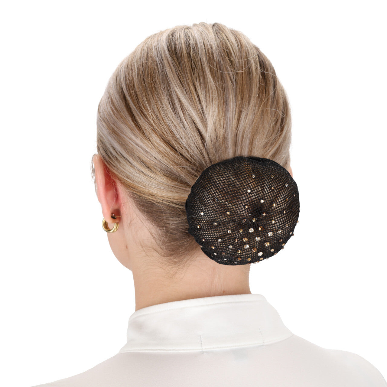 Accesorios para jinete redecilla para pelo Rhinestone QHP para equitación