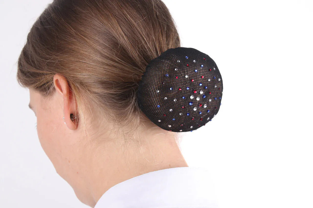 Accesorios para jinete redecilla para pelo Rhinestone QHP para equitación - vista 6