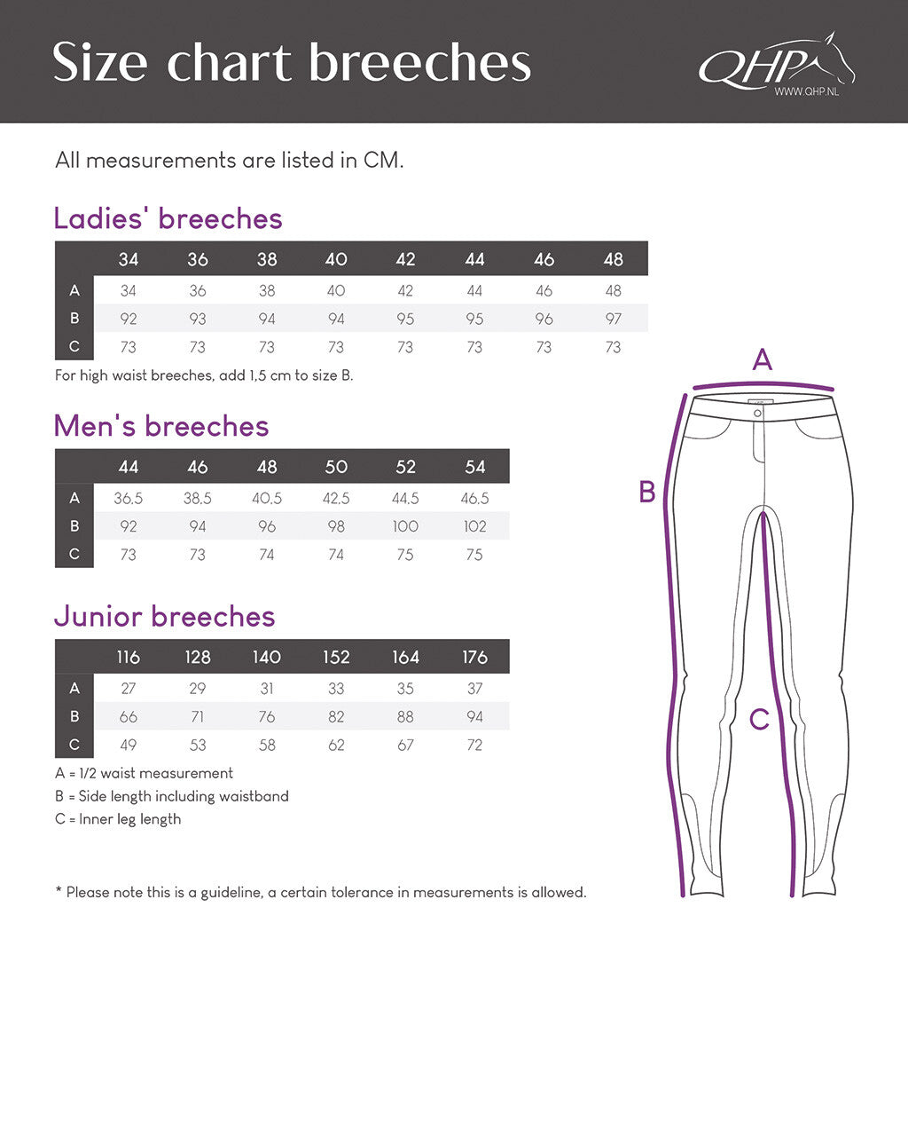 Pantalones Pantalón Breeches Kae Junior knee grip QHP para equitación - vista 3