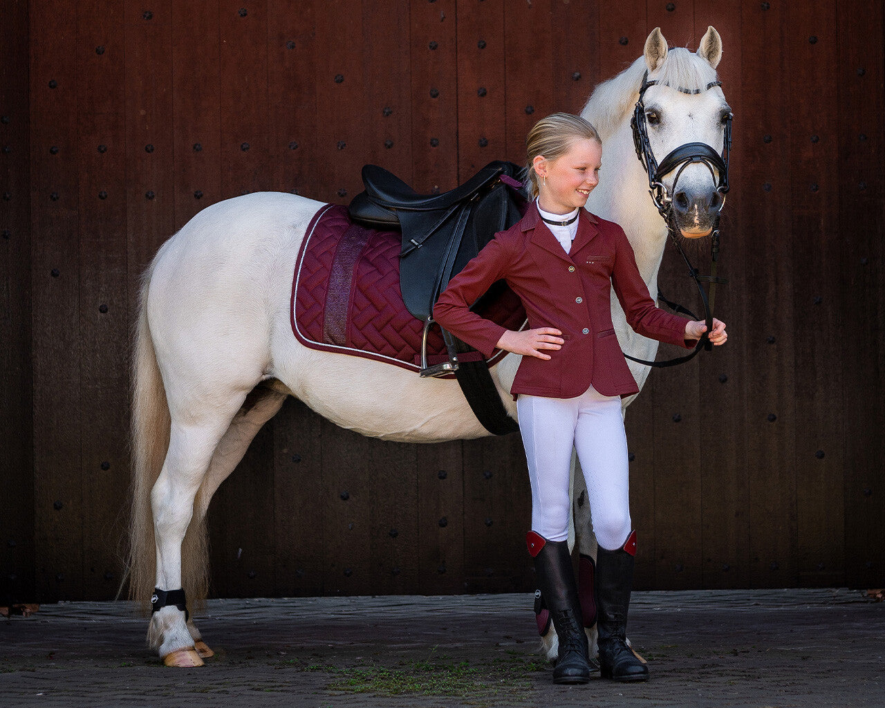Pantalones Pantalón Breeches Kae Junior knee grip QHP para equitación - vista 17