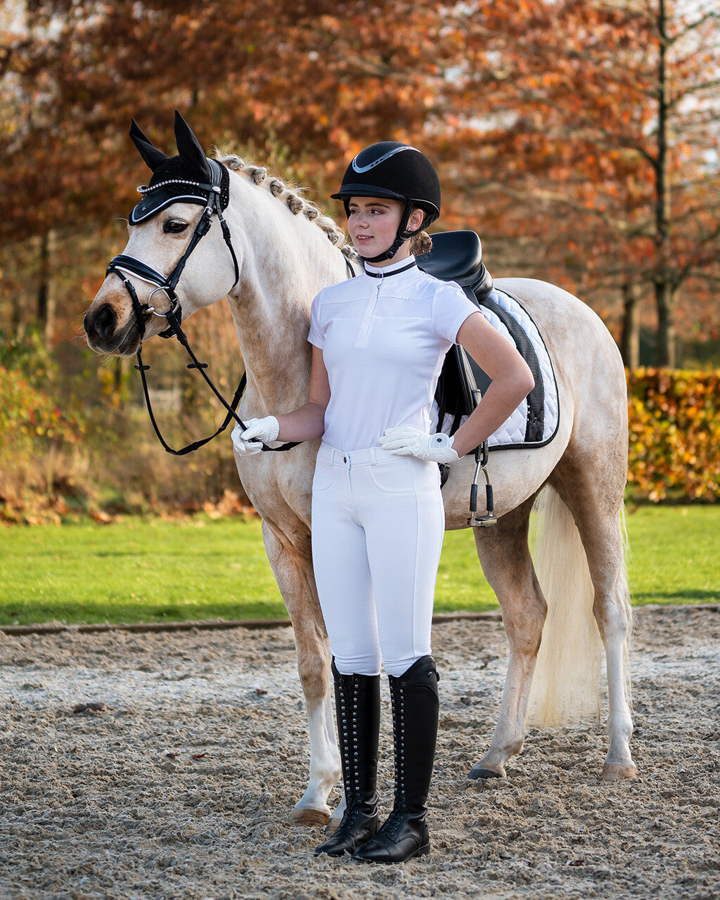 Pantalones Pantalón Breeches Kae Junior knee grip QHP para equitación - vista 38