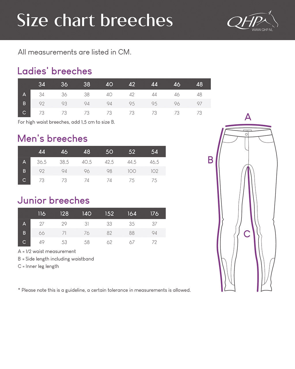 Mallas Invierno Juliet full grip QHP para invierno