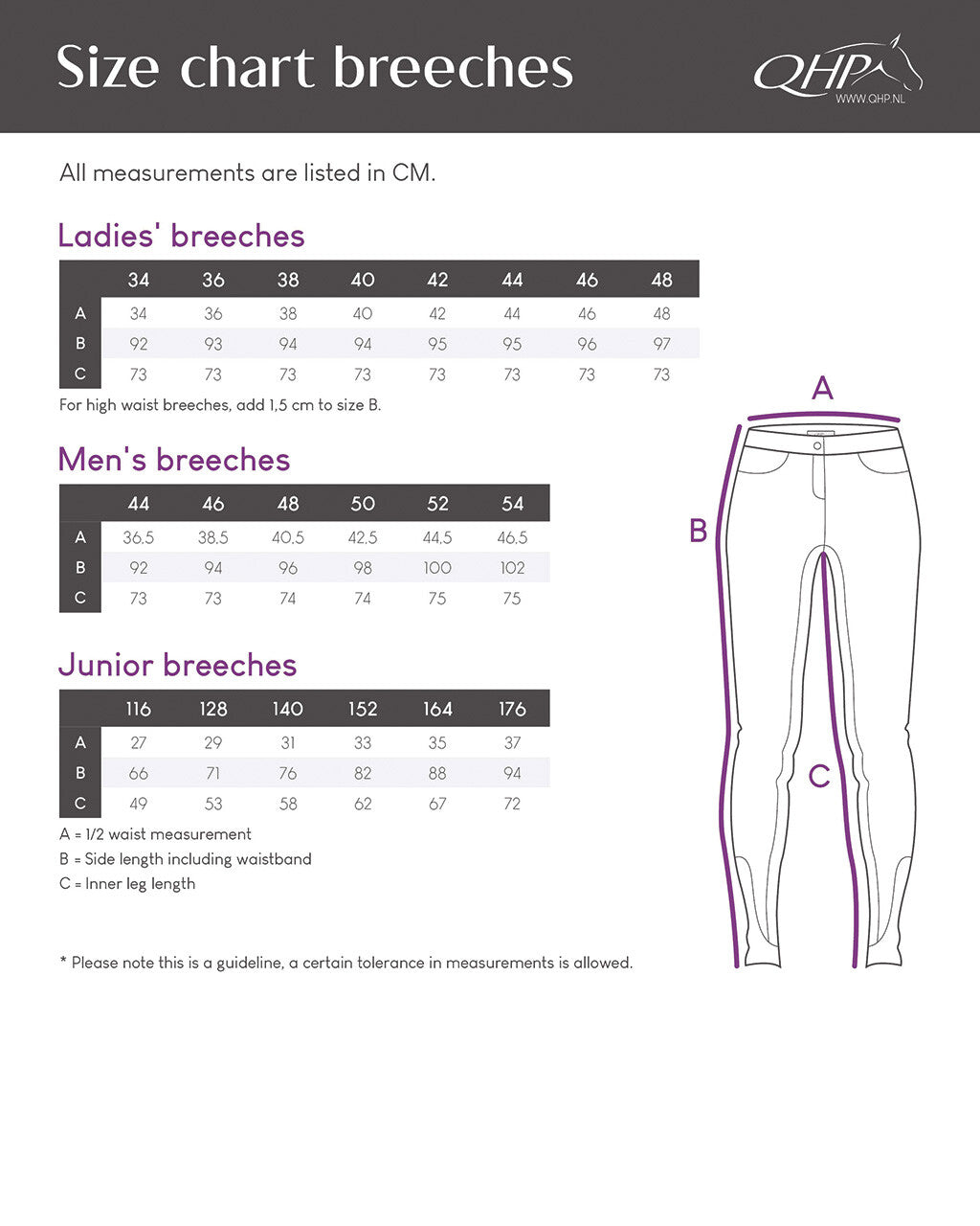 Pantalones Pantalón Breeches Nyomi leg grip QHP para equitación - vista 7