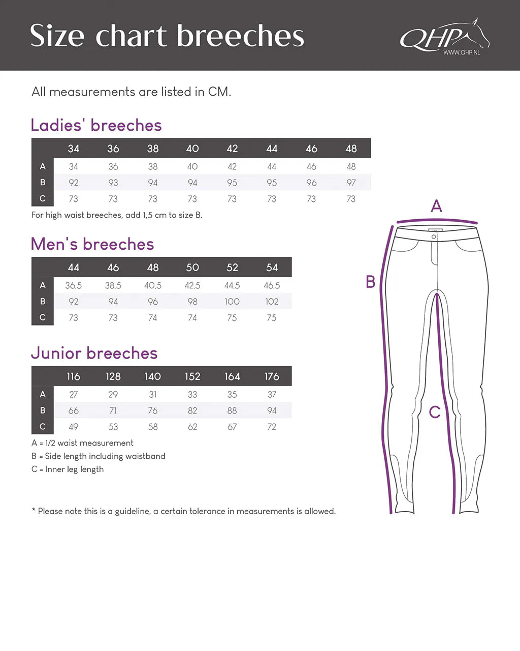 Pantalones Pantalón Breeches Nyomi leg grip QHP para equitación - vista 8