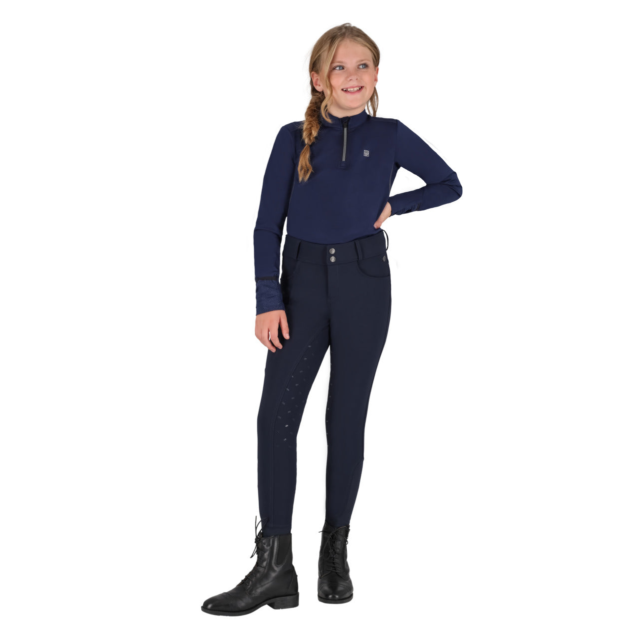 Pantalones Pantalón Breeches Lymee softshell Junior full grip QHP para equitación - vista 17
