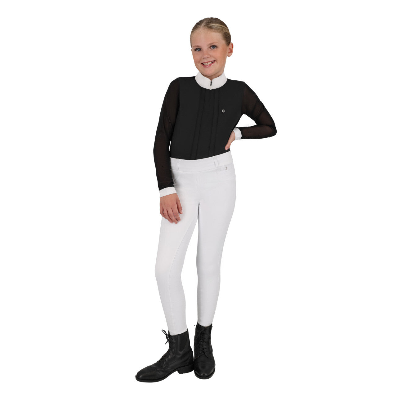 Polo / Camiseta Competition shirt Sennah Junior QHP para equitación - vista 7