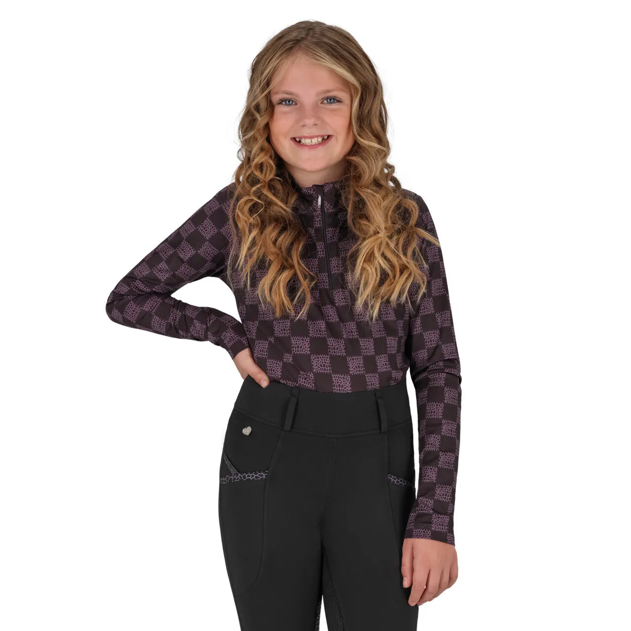 Polo / Camiseta Sport shirt Lize Junior QHP para equitación - vista 14