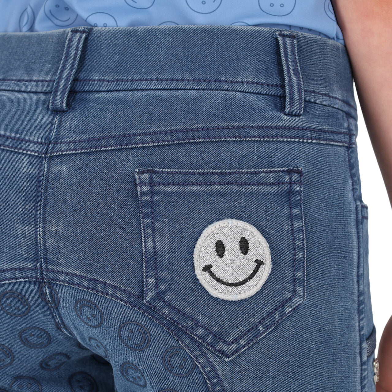 Mallas Rosalynn Junior full grip Denim QHP para equitación - vista 15