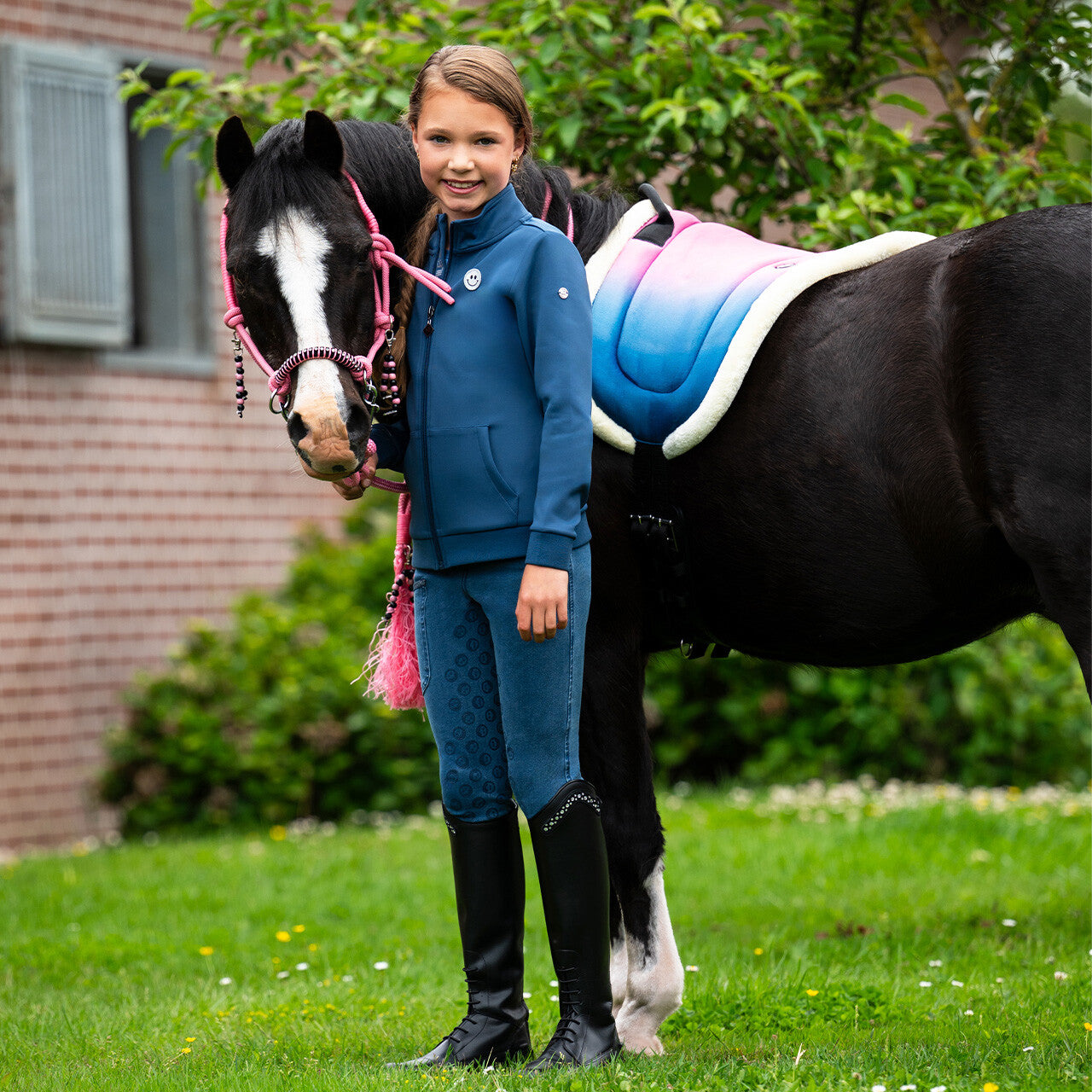 Mallas Rosalynn Junior full grip Denim QHP para equitación - vista 20