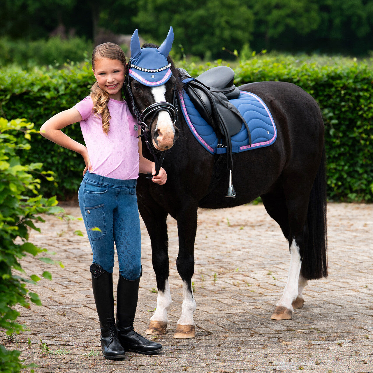 Mallas Rosalynn Junior full grip Denim QHP para equitación - vista 36
