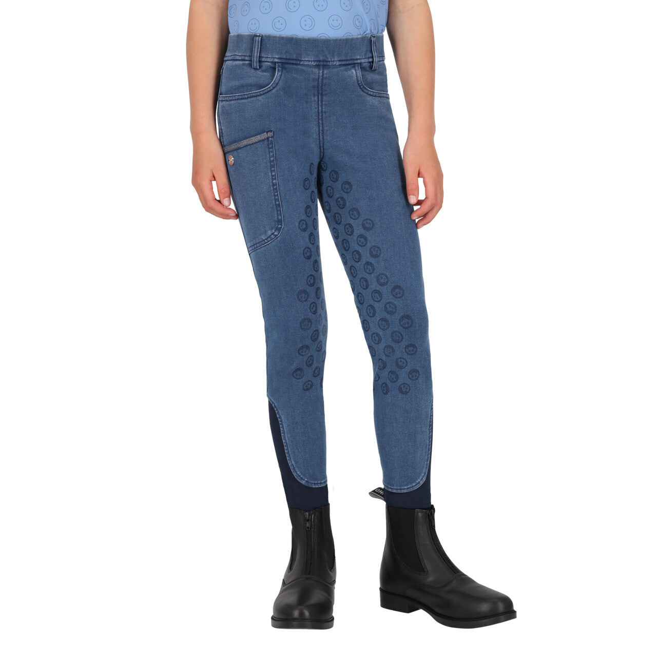 Mallas Rosalynn Junior full grip Denim QHP para equitación - vista 26