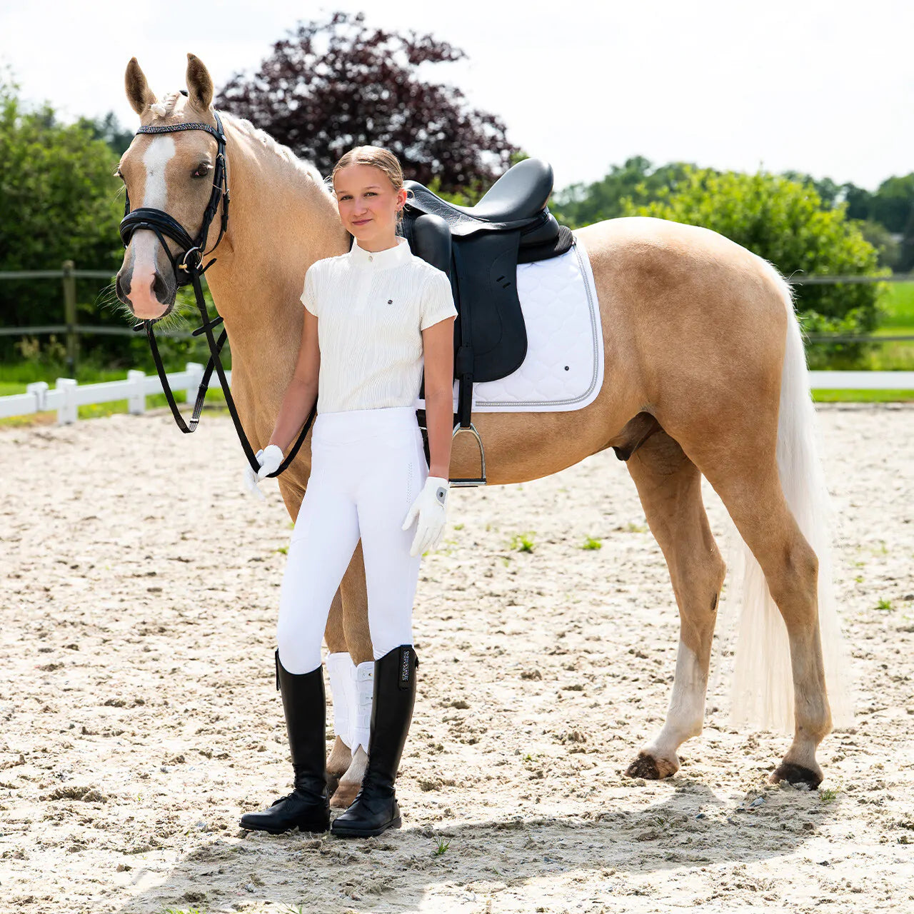 Polo / Camiseta Competition shirt Kynlee Junior QHP para equitación - vista 10