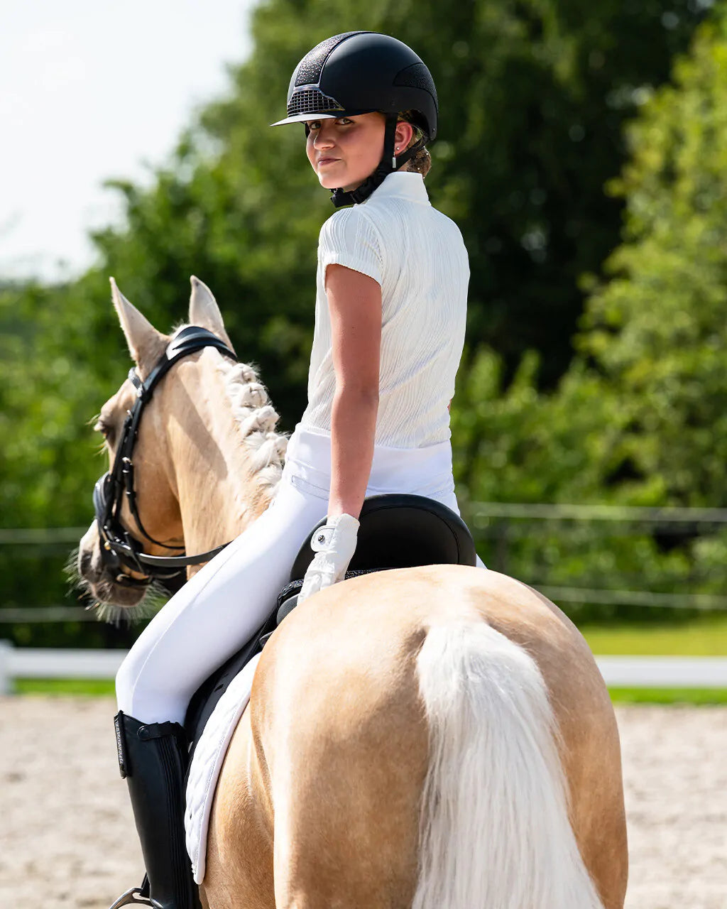 Polo / Camiseta Competition shirt Kynlee Junior QHP para equitación - vista 14
