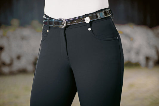 Pantalones de montar -LG Basic- rodillera silicona HKM para equitación - vista 2