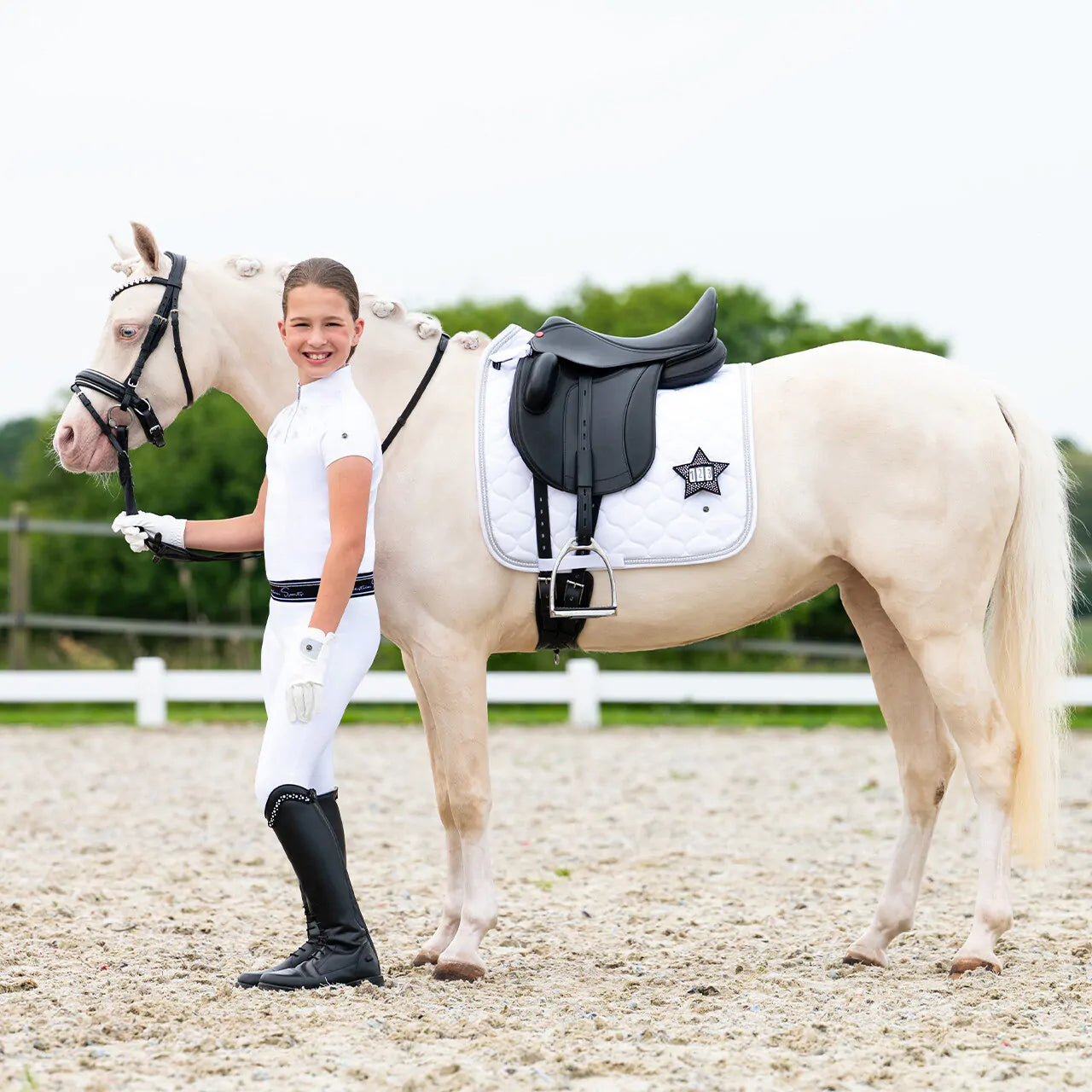 Polo / Camiseta Competition shirt Jipp Junior QHP para equitación - vista 14