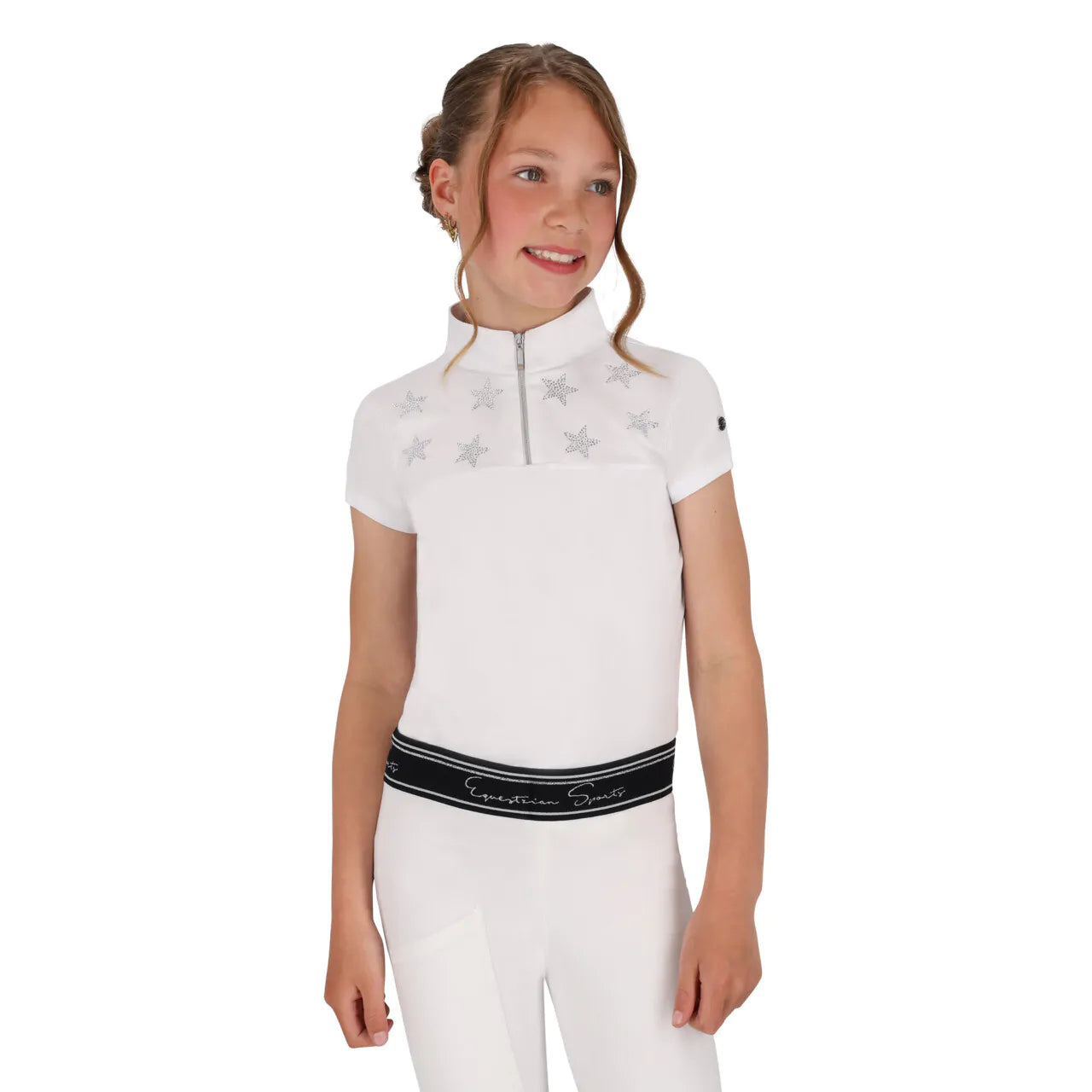 Polo / Camiseta Competition shirt Jipp Junior QHP para equitación - vista 16