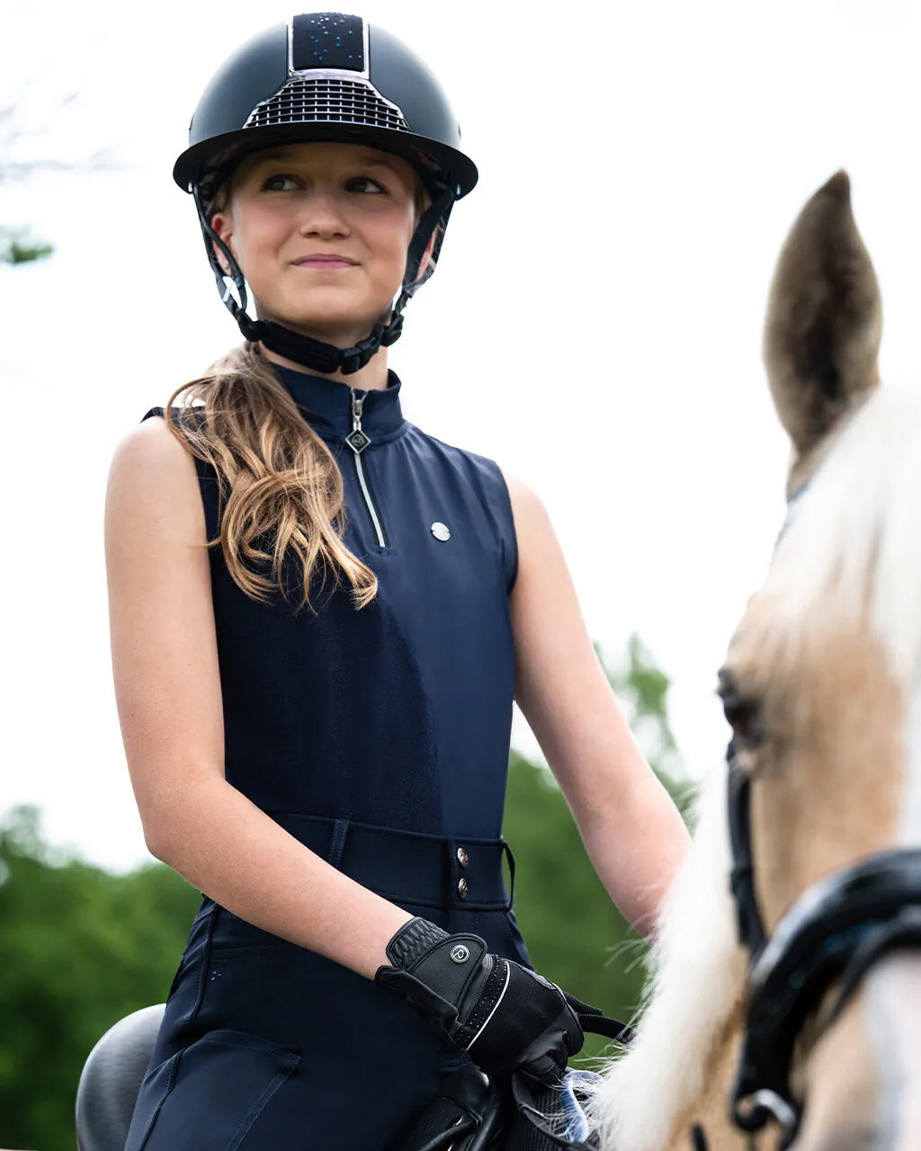 Camisetas Sleeveless parte superior Aubree Junior QHP para equitación - vista 8