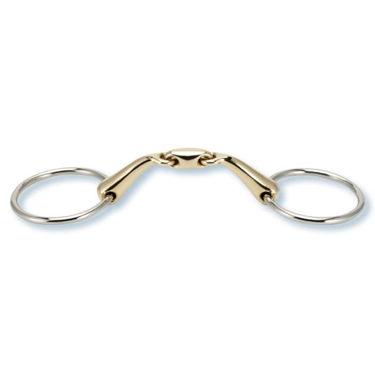 Embocaduras Filetes Stübben Anatomic Loose Ring Snaffle double broken 16mm para equitación