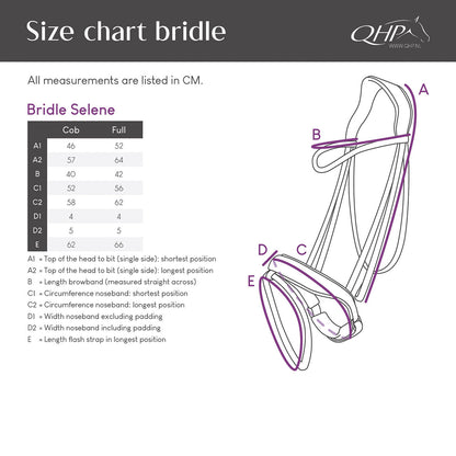 Cabezada inglesa Cabezada inglesa Selene incl. reins QHP para equitación - vista 9