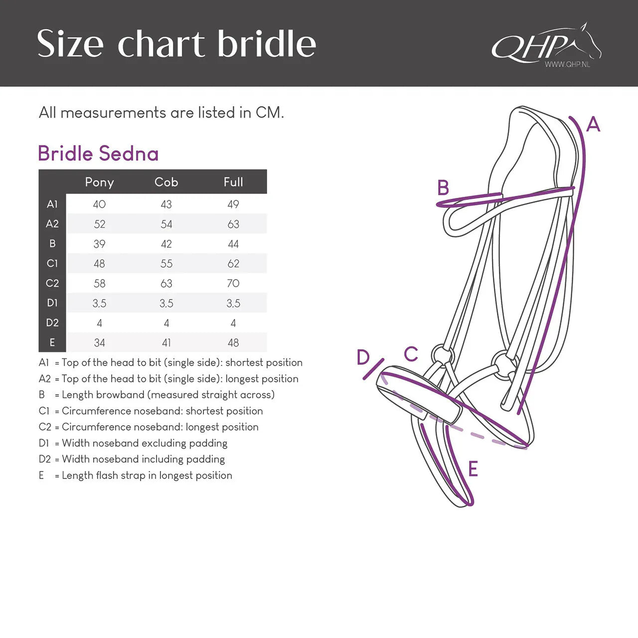 Cabezada inglesa Cabezada inglesa Sedna incl. reins QHP para equitación - vista 16