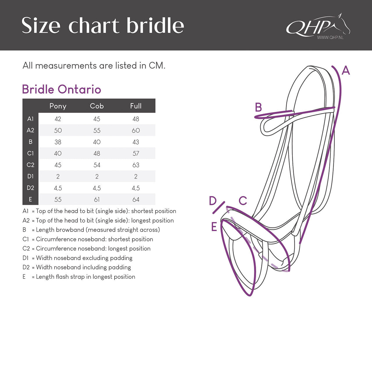 Cabezada inglesa Cabezada inglesa Ontario incl. reins QHP para equitación - vista 11