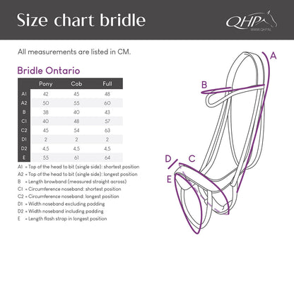 Cabezada inglesa Cabezada inglesa Ontario incl. reins QHP para equitación - vista 11