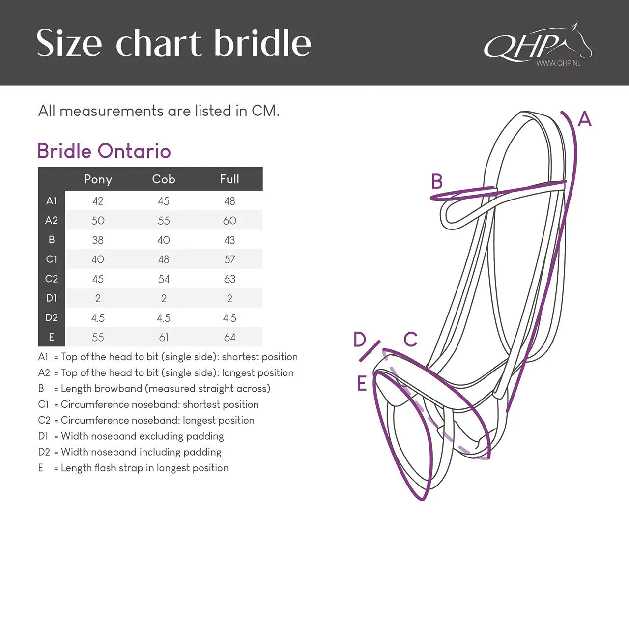 Cabezada inglesa Cabezada inglesa Ontario incl. reins QHP para equitación - vista 12