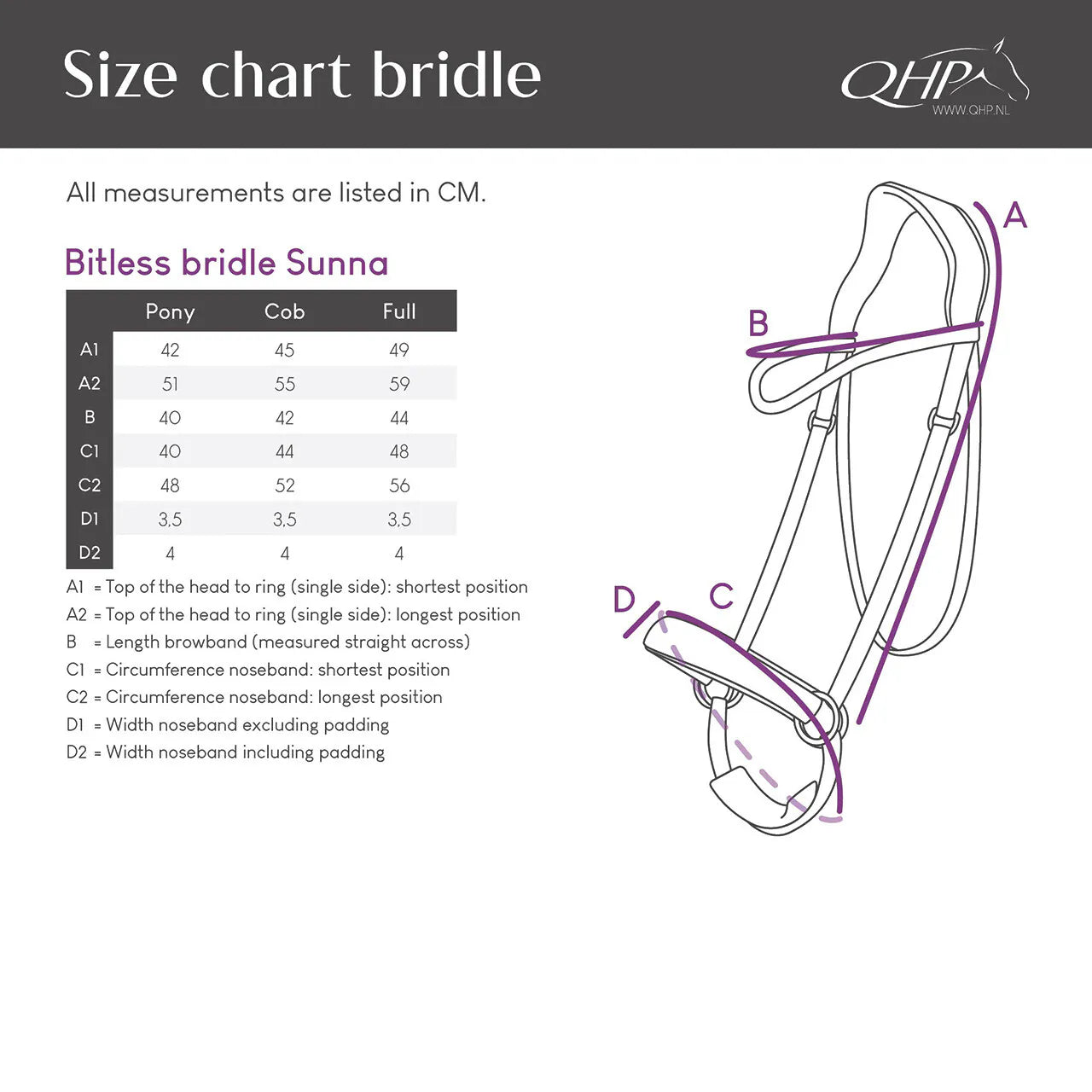 Cabezada inglesa Bitless Cabezada inglesa Sunna incl. reins QHP para equitación - vista 4