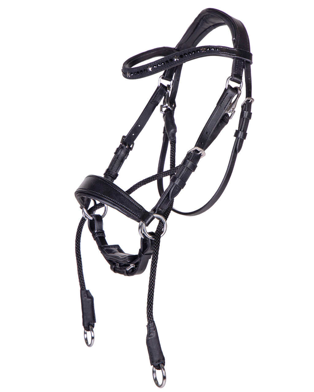 Cabezada inglesa Bitless Cabezada inglesa Thunderbolt incl. reins QHP para equitación - vista 19