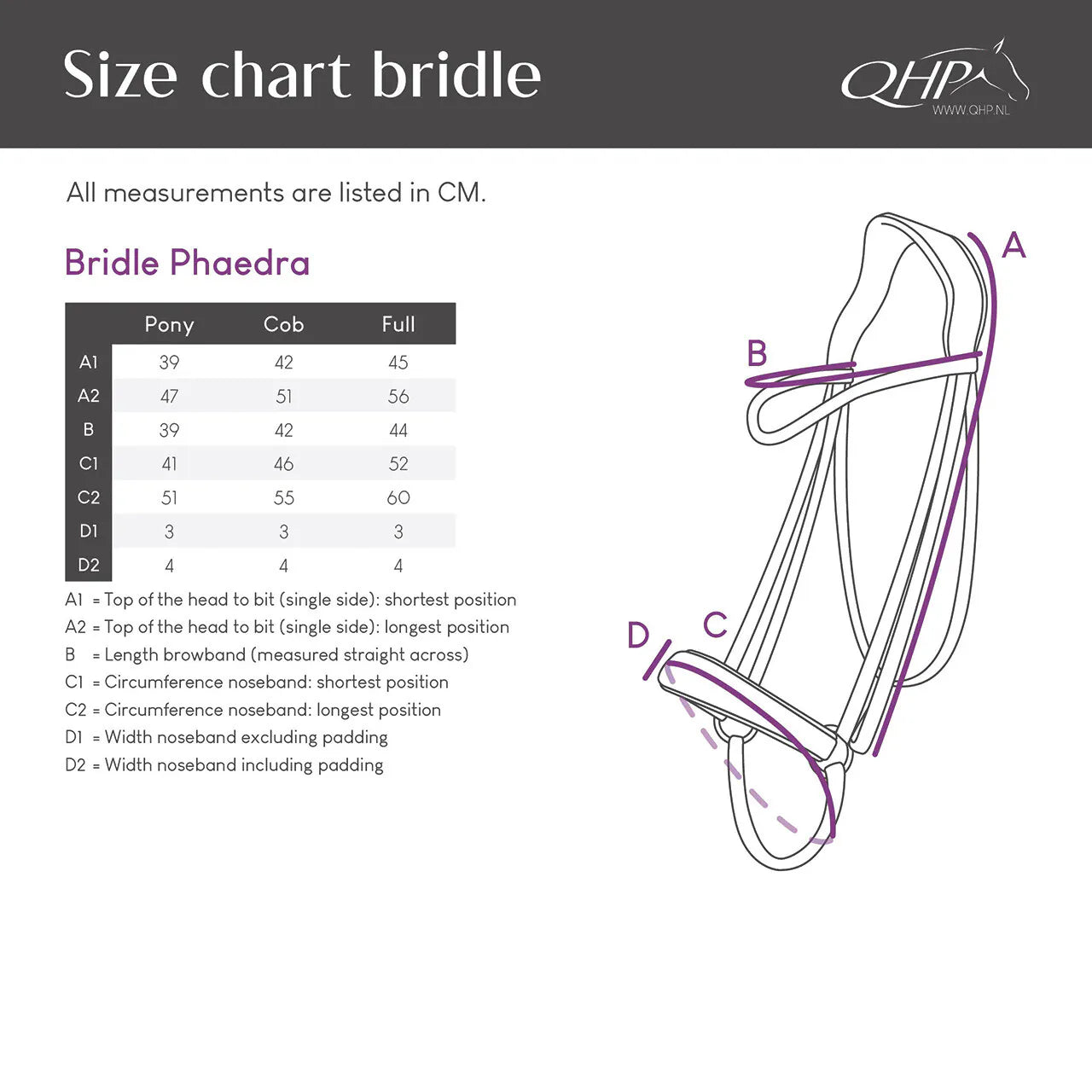 Cabezada inglesa Cabezada inglesa Phaedra incl. reins QHP para equitación - vista 8