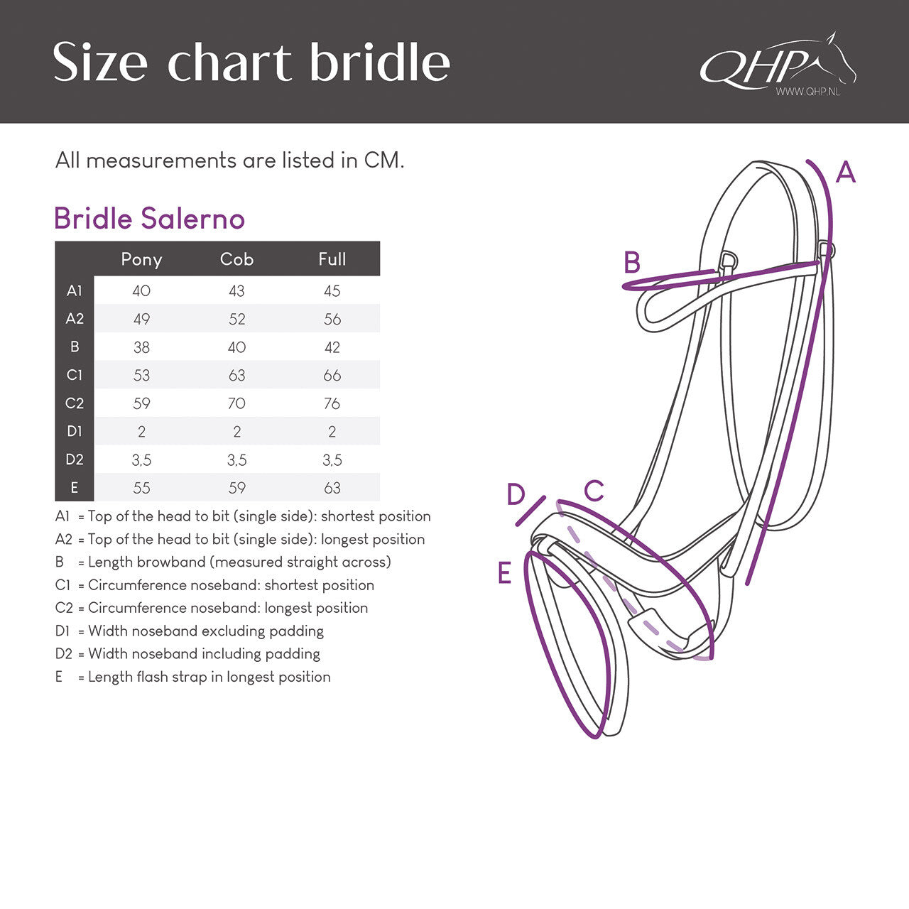 Cabezada inglesa Cabezada inglesa Salerno incl. reins QHP para equitación - vista 9