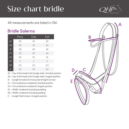 Cabezada inglesa Cabezada inglesa Salerno incl. reins QHP para equitación - vista 9