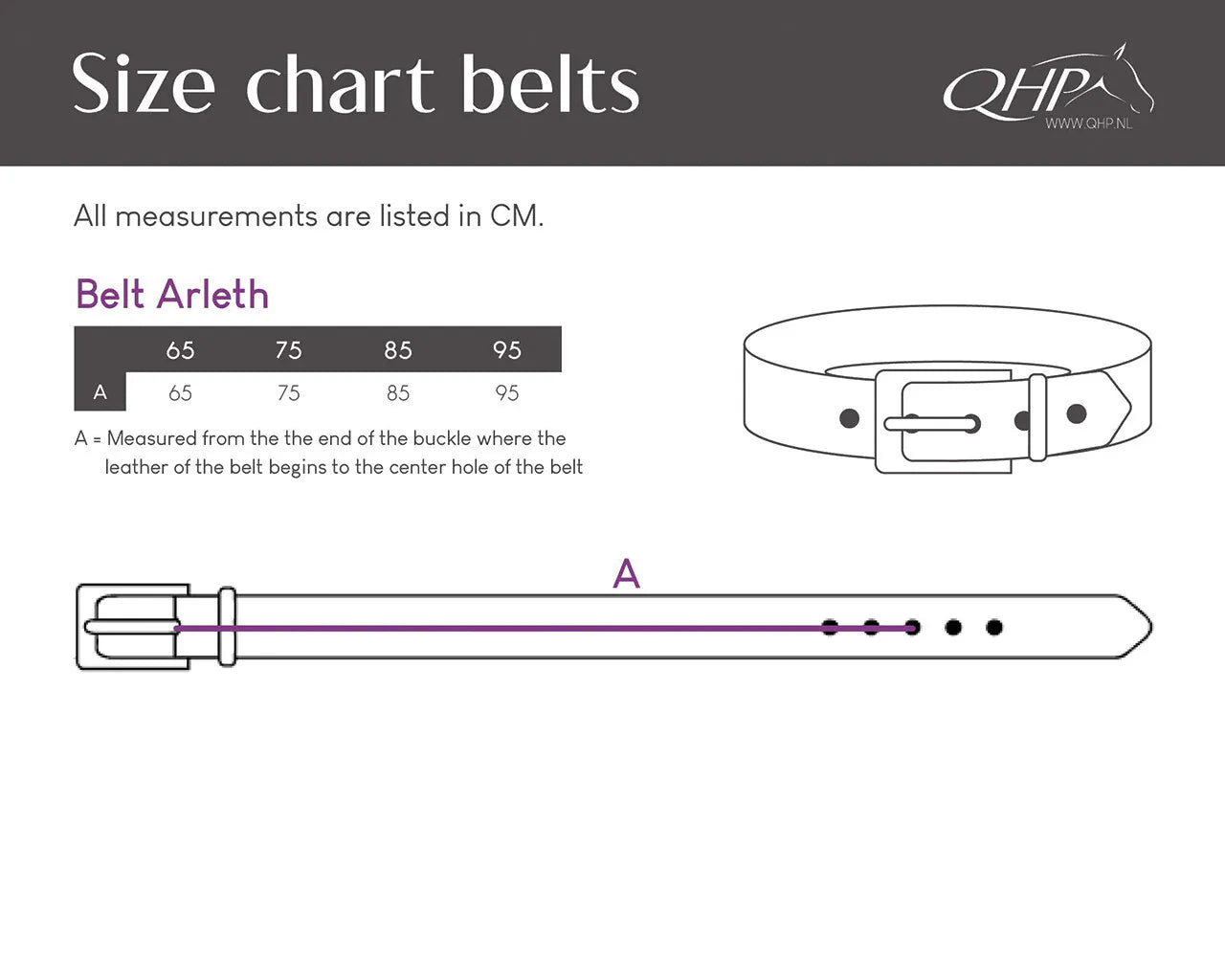 Cinturón Belt Arleth QHP para equitación - vista 12
